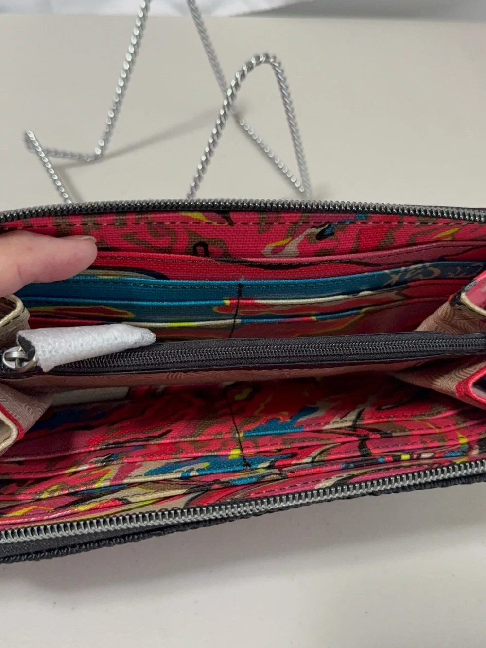 Sakroots Hot Pink Multicolor Zip Wallet NWOT